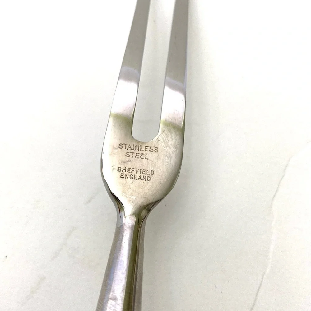 Judson Forged Stainless/Bone China 2-Piece Carving Set Vintage